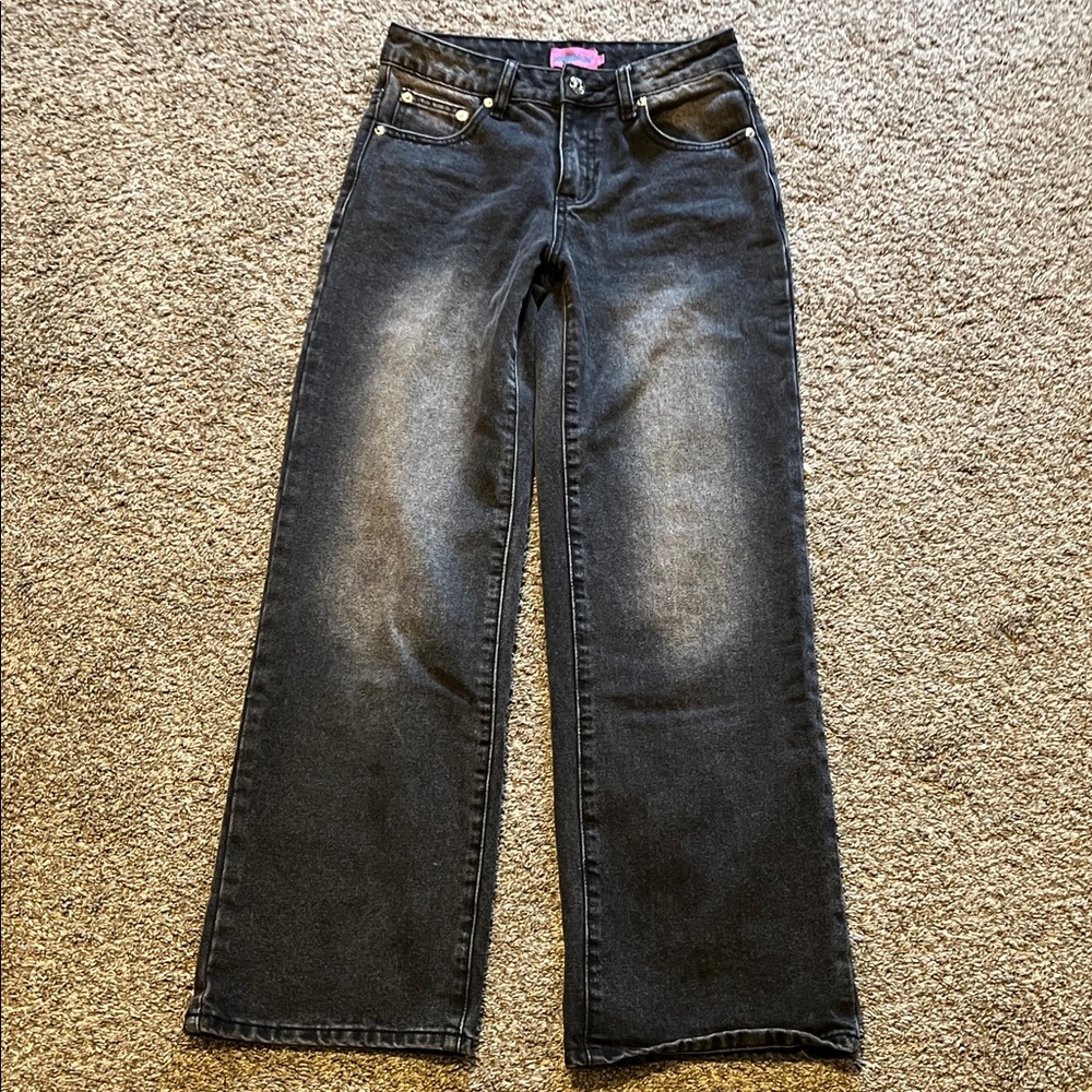 Edikted Black Wide Leg Women's Jeans